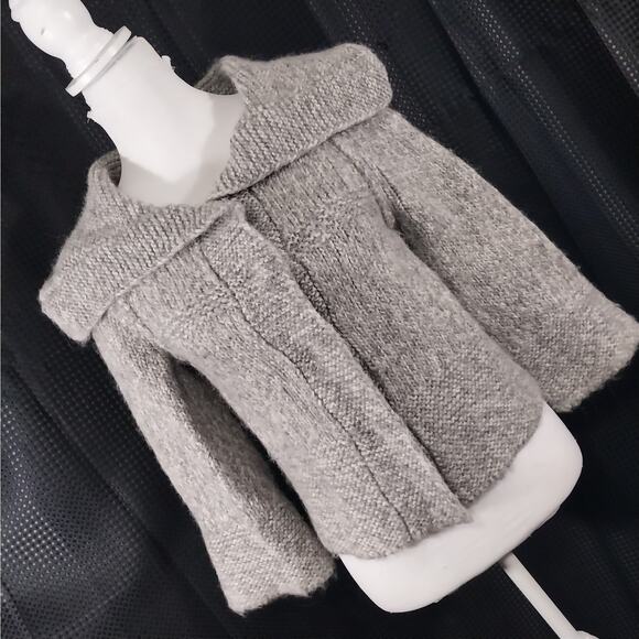 ANN TAYLOR LOFT! ALPACA & WOOL BLEND BULKY, WIDE COLLAR CARDI SWEATER! SZ XS - Picture 10 of 10